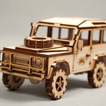 Wooden Land Rover building kit